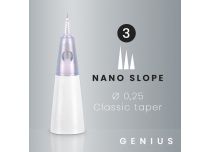 3 aiguilles Nano Slope Ø 0,25 - GENIUS by AMIEA - Boîte de 10 pcs
