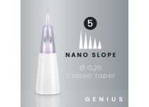 5 aiguilles Nano Slope Ø 0,25 - GENIUS by AMIEA - Boîte de 10 pcs