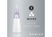 3 aiguilles Micro Ø 0,18 - GENIUS by AMIEA - Boîte de 10 pcs