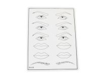Peau synthétique blanche dessin sourcils et bouches | Inovel