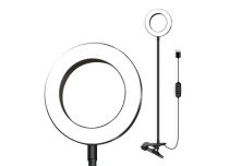 Lampe LED Anneau avec fixation clip, réglable 3 teintes
